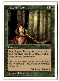 MTG Nature's Lore - Fifth Edition Heavily Played English - Image 1