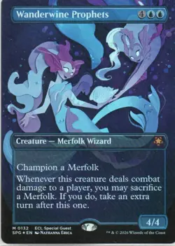MTG: Special Guests: Foil Borderless Wanderwine Prophets: LP Condition - Image 1