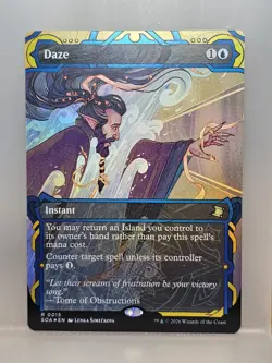 Daze - Secrets of Strixhaven Extended Art Foil Rare #0015 NM MTG - Image 1