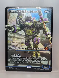 Donatello, Gadget Master - TMNT Borderless Foil Mythic #0283 NM MTG - Image 1