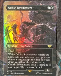 NM MTG FOIL Orcish Bowmasters Borderless - The Lord of the Rings #433 - Image 1