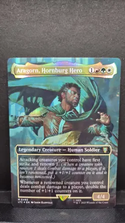 Magic | LTC | Aragorn, Hornburg Hero (Borderless) | 492 | NM | Foil - Image 1