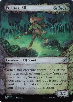 Eclipsed Elf (Showcase) Lorwyn Eclipsed Foil NM 336 - Image 1