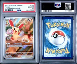 2023 POKEMON PAR EN-PARADOX RIFT ILLUSTRATION RARE #193 PLUSLE PSA 10 - Image 3