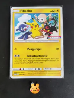Pokemon Pikachu Indomaret 009/SM-P Promo Stamp Rare Exclusive Indonesia Limited - Image 1