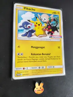 Pokemon Pikachu Indomaret 009/SM-P Promo Stamp Rare Exclusive Indonesia Limited - Image 2