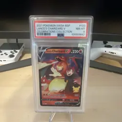 Pokemon Lance's Charizard V SWSH133 Holo Promo Sword & Shield PSA 8 2021 - Image 1