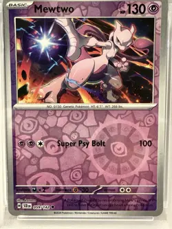 2024 Pokemon SCR EN Mewtwo 59/142 Reverse Holo Stellar Crown PSA 9 Mint - Image 2