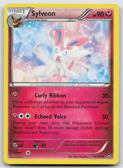 Pokemon TCG Sylveon 72/111 Furious Fists Non-Holo 2014 LP Lightly Played 72/111 - Image 1