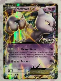 Mewtwo EX 2016 XY183 Black Star Promo Holo Pokemon Card TCG - Image 1