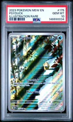 2023 POKEMON MEW EN-151 ILLUSTRATION RARE #175 PSYDUCK PSA 10 - Image 1