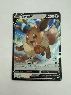 Eevee V 108/159 Pokemon Crown Zenith Holo Ultra Rare NM - Image 1