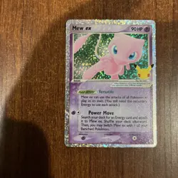 Pokemon Mew EX TCG 88/92 25th Anniversary Front And Back Top And Left Heavy - Image 1
