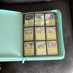 Vault X Mint Green 9-Pocket Pokemon TCG Binder Faux Leather Zipper Side Loading - Image 2
