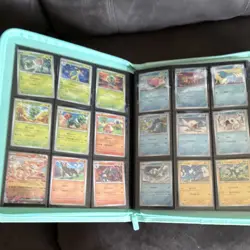 Vault X Mint Green 9-Pocket Pokemon TCG Binder Faux Leather Zipper Side Loading - Image 4