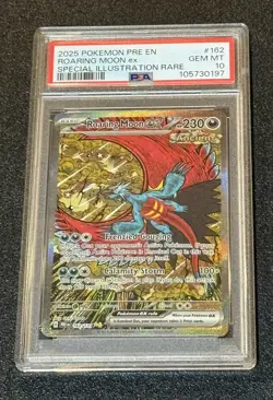 PSA 10 GEM MINT Pokemon 2025 Roaring Moon ex 162/131 SIR PRISMATIC EVOLUTIONS💎 - Image 2