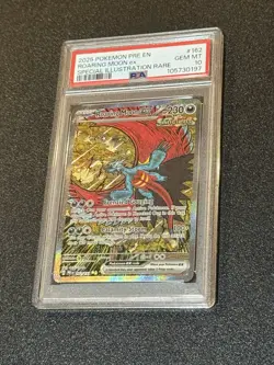 PSA 10 GEM MINT Pokemon 2025 Roaring Moon ex 162/131 SIR PRISMATIC EVOLUTIONS💎 - Image 3