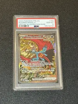 PSA 10 GEM MINT Pokemon 2025 Roaring Moon ex 162/131 SIR PRISMATIC EVOLUTIONS💎 - Image 4