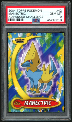 2004 TOPPS MANECTRIC ADVANCED CHALLENGE POKEMON ADVANCED CHALLENGE #42 PSA 10 - Image 1