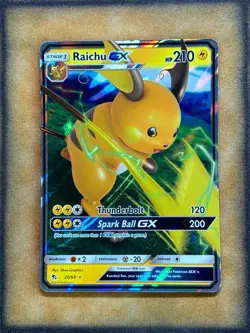 Pokemon Raichu GX 20/68 Hidden Fates Ultra Rare Holo NM - Image 1