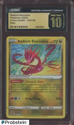 2023 Pokemon SWSH Crown Zenith 105/159 Radiant Eternatus CGC 10 PRISTINE - Image 1