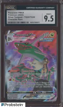 2022 Pokemon Silver Tempest TG20/TG30 Rayquaza VMAX Character Rare CGC 9.5 MINT+ - Image 1