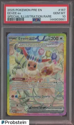 2025 Pokemon PRE EN #167 Eevee ex Special Illustration Rare PSA 10 GEM MINT - Image 1