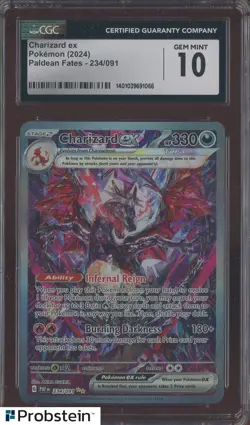 2024 Pokemon Paldean Fates 234/091 Charizard ex CGC 10 GEM MINT - Image 1
