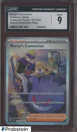 2024 Pokemon Temporal Forces 211/162 Morty's Conviction SIR CGC 9 MINT - Image 1