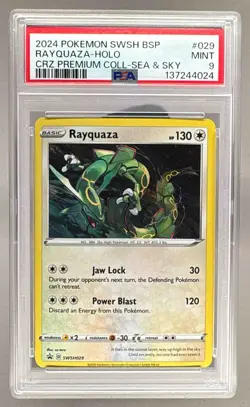 137244024 Rayquaza 2024 Pokemon Sword & Shield Black Star Promo #SWSH029 PSA 9 - Image 1
