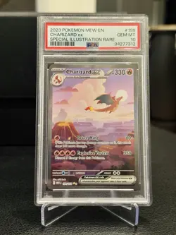 Pokemon Charizard EX 151 MEW EN Special Illustration Rare #199 PSA 10 GEM MINT - Image 1