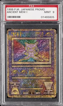 1998-99 POKEMON JAPANESE POKEMON JAPANESE PROMO ANCIENT MEW I PSA 9 - Image 1