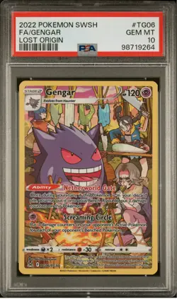 2022 POKEMON SWORD & SHIELD LOST ORIGIN #TG06 FULL ART/GENGAR PSA 10 - Image 1