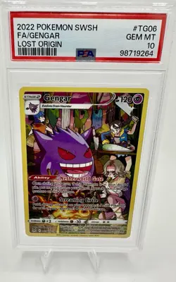 2022 POKEMON SWORD & SHIELD LOST ORIGIN #TG06 FULL ART/GENGAR PSA 10 - Image 2