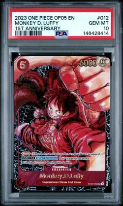 ONE PIECE MONKEY D. LUFFY 2023 OP05-AWAKENING OF THE NEW ERA #012 PSA 10 - Image 1