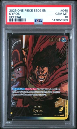 ONE PIECE KYROS 2025 EB02-EXTRA BOOSTER -ANIME 25TH COLL- #040 SPECIAL PSA 10 - Image 1