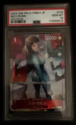 PSA 10 GEM MINT JAPANESE ONE PIECE 2024 Nico Robin OP05-010 THE BEST PRB-01 - Image 1