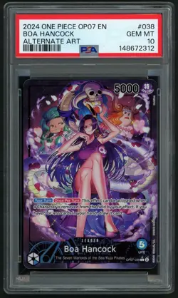 ONE PIECE BOA HANCOCK 2024 OP07-500 YEARS IN THE FUTURE #038 ALT ART PSA 10 - Image 1
