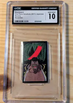 CGC 10 2011 One Piece Blackbeard Hanafuda Japanese Beverly November - RARE POP 2 - Image 1