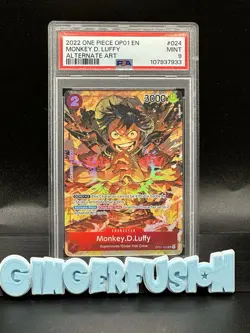 One Piece Monkey D. Luffy 2022 OP01 Alternate Art #024 ENG PSA 9 - Image 1