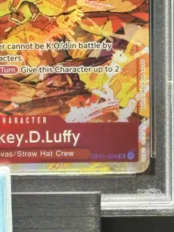 One Piece Monkey D. Luffy 2022 OP01 Alternate Art #024 ENG PSA 9 - Image 5