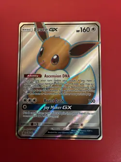 Pokemon Eevee GX SM242 Full Art Holo Promo Card Moderately Played - Image 1