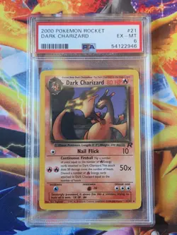 Pokemon Dark Charizard Non Rocket #21 Graded Card PSA 6 - Image 1