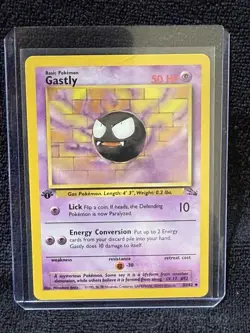 Pokemon Card 1ST EDITION Fossil 1999 - Gastly 33/62 LP - Image 3