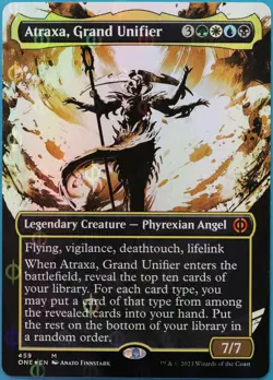 Atraxa, Grand Unifier (Showcase Step-and-Compleat 459) FOIL Phyrexia NM (514639) - Image 1