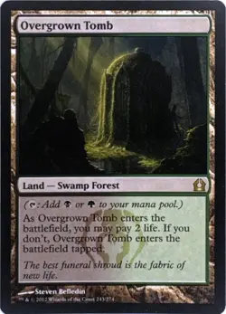 Overgrown Tomb (#243) - Return to Ravnica - MTG Rare Shock Land - LP - Normal - Image 1