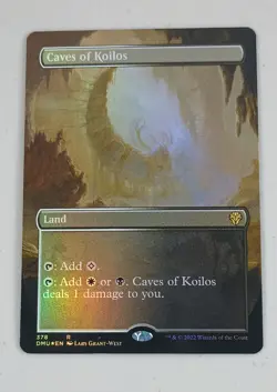 MTG Caves of Koilos (Borderless) Foil Dual Land Dominaria United Magic NM - Image 1