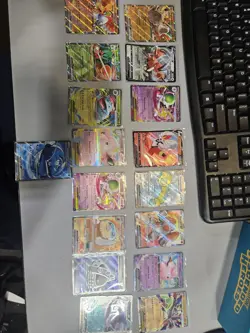 Pokemon EX/V/UR Card Lot – NM/M – No Duplicates – Fast Ship – 17 Cards - Image 1