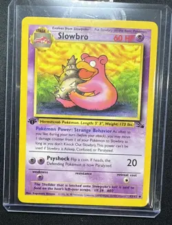 Pokemon 1999 WOTC 1st Edition Fossil Slowbro 43/62 - LP - Image 3