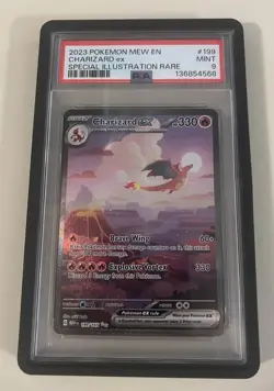 2023 Pokemon SV 151 EN Charizard Ex Special Illustration Rare #199 PSA 9 - Image 1
